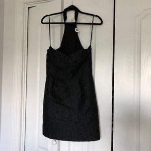 Black lace mini dress with built in choker